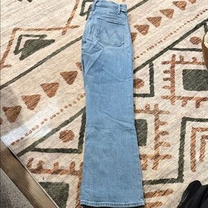 MOTHER Light Blue Wide-Leg Jeans